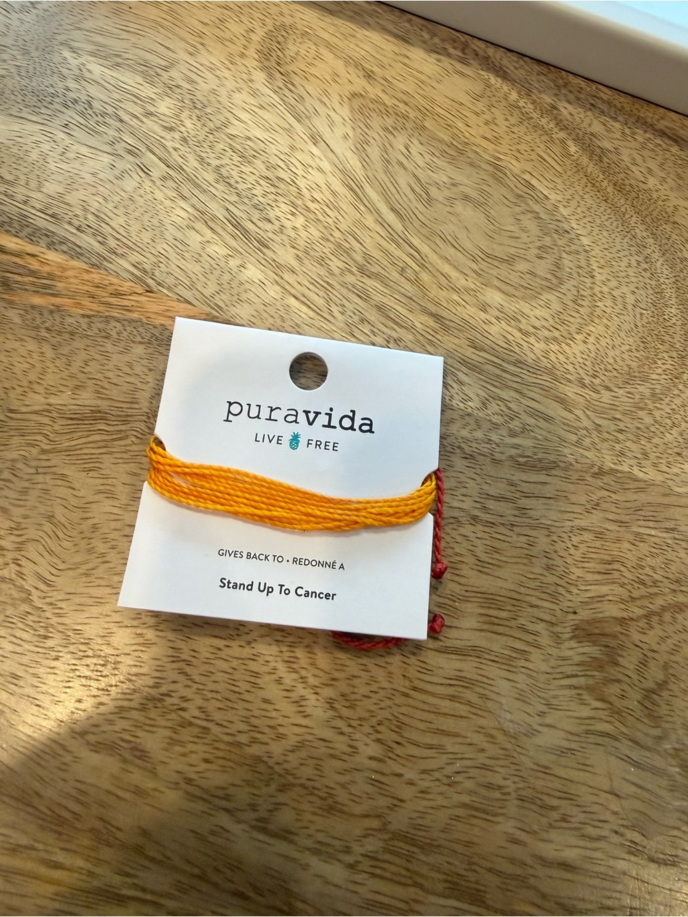 Pura Vida  "Stand Up To Cancer" Orange Bracelet